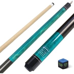 Pool Cues, 58 Inch 2-Piece Pool Sticks for Adults, House Bar Billiard Cue Stick with 3D Grip, Pool Table Sticks for Men Women (7 Colors Available and Weight from 18oz 19oz 20oz 21oz)