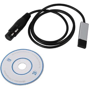 USB DMX 512 Adapter, USB to DMX Interface Adapter Controller PC Stage Lighting Controller Cable for Control Stage Lighting Equipment