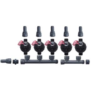 Hunter PGV101-JT-MM Dura Manifold Valve Kit with Flow Control - Barb PGV101JTMM (5 Zone)