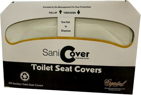 TSCR20250 Disposable Toilet Seat Covers – Fits Most Dispensers – for Public Facilities and Personal Use for On-The-Go – 250/Pack, 20 Packs/Case (Pack of 5000) in Saudi Arabia