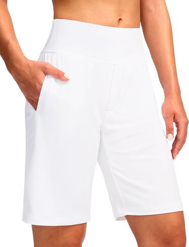 Viodia Women's 9" Long Swim Shorts Modest Swimsuits Bathing Suit Knee Length Bermuda Board Shorts for Women with Pocket in Kuwait