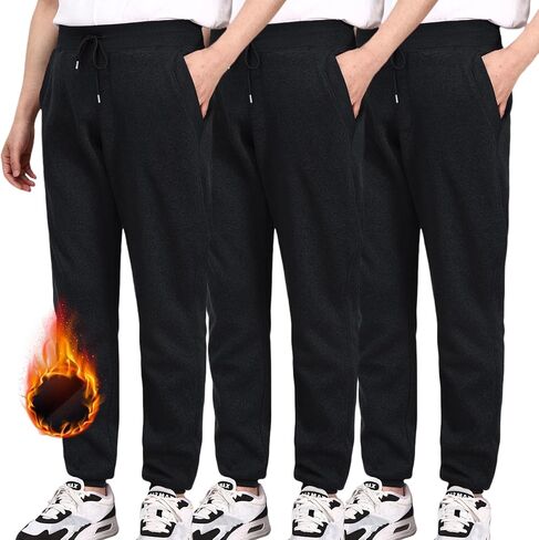 Men's Fleece Sweatpants with Pockets Athletic Workout Running Gym Joggers for Men (Available in 1Pack 3 Pack) in Saudi Arabia