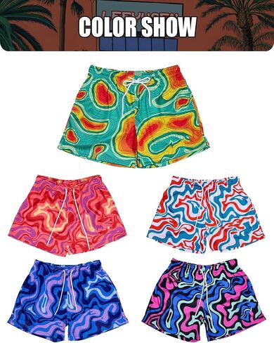 Mens Graphic Shorts Casual Drawstring Running Workout Streetwear Lightweight Basketball Shorts in Saudi Arabia
