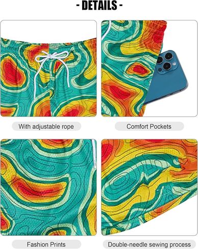 Mens Graphic Shorts Casual Drawstring Running Workout Streetwear Lightweight Basketball Shorts in Saudi Arabia