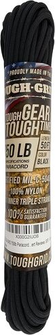 TOUGH-GRID Premium 750lb Paracord 100% نايلون من النوع IV Mil-Spec حبل المظلة - معتمد من MIL-C-5040H - مقاوم للأشعة فوق البنفسجية/التآكل - خيوط شديدة التحمل - صنع في الولايات المتحدة الأمريكية ويستخدمه الجيش الأمريكي in Kuwait