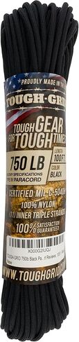 TOUGH-GRID 750 Paracord, 100% Nylon, Made in USA, Type IV Mil-Spec Cord | Versatile cord for survival kits & emergency use, fishing, camping gear, hiking, outdoor projects, field-ready utility tasks in Kuwait