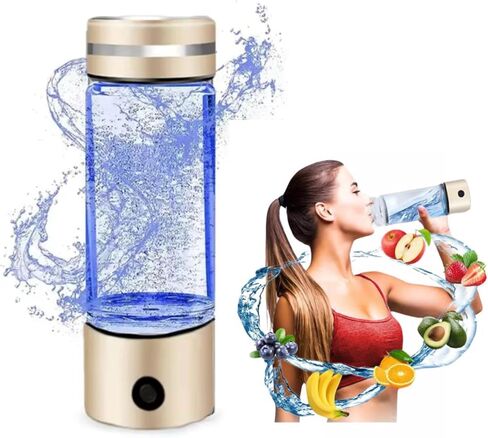 مولد زجاجة مياه هيدروجين محمول، زجاجة مياه هيدروجين سريعة لمدة 3 دقائق مع تقنية SPE PEM 1600 PPB، آلة مؤين مياه الهيدروجين الصحية للمنزل والمكتب والسفر وشرب اللياقة البدنية in Saudi Arabia