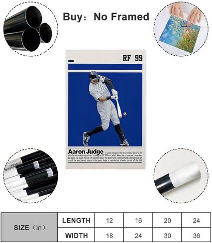 Lahngc Aaron Judge Baseball Poster Canvas Soccer Bedroom Decor in Saudi Arabia