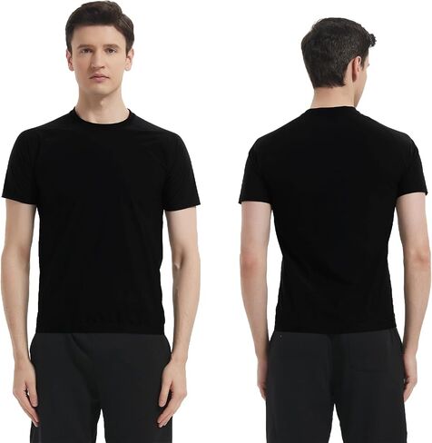 Sauna Shirt for Men Weight Loss Compression Sweat Suit T-shirt Heat Trapping Workout Body Shaper Mens Shapewear in Saudi Arabia