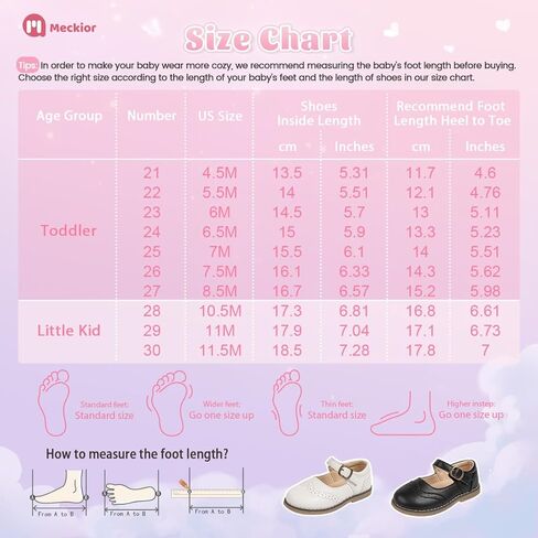 Meckior Toddler Little Girl Mary Jane Dress Shoes Ballet Flats for Girl Party School Shoes Bowknot Princess Shoes in Kuwait