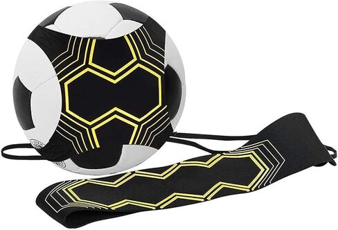 مدرب ركلة كرة القدم - معدات تدريب كرة القدم، حزام تدريب كرة القدم المرن، تدريب كرة القدم، يساعد على التدريب بدون استخدام اليدين، تحسين مهارات كرة القدم للأطفال البالغين (مقاس 3 4 5 كرات قدم) in Kuwait