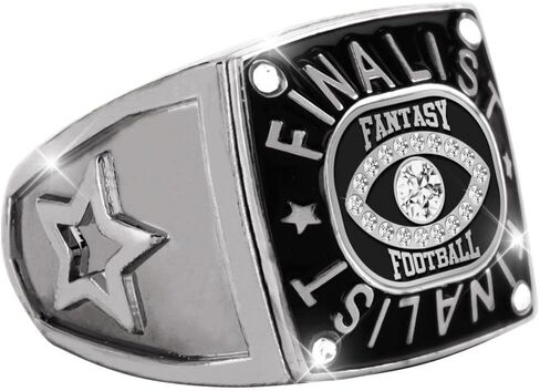 Crown Awards Fantasy Football Silver Final Ring ، خواتم Fantasy Football Final Rings ، متوفرة في العديد من الأحجام الأولية in Saudi Arabia