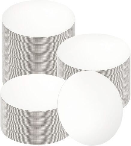 50 قطعة من ألواح الكيك مقاس 12 بوصة دوائر الكيك البيضاء الدائرية مقاس 12 بوصة، دوائر الكيك من الورق المقوى، طبق الكيك من الورق المقوى القابل للاستخدام مرة واحدة لخبز الكيك in Kuwait