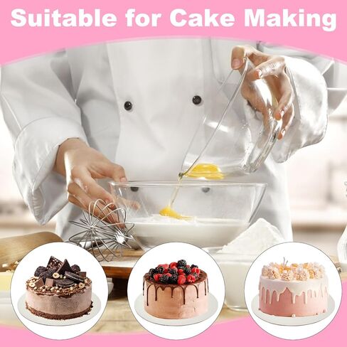 50 قطعة من ألواح الكيك مقاس 12 بوصة دوائر الكيك البيضاء الدائرية مقاس 12 بوصة، دوائر الكيك من الورق المقوى، طبق الكيك من الورق المقوى القابل للاستخدام مرة واحدة لخبز الكيك in Kuwait