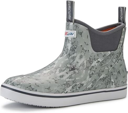 SUREWAY Women's Ankle Deck Boots for Women Waterproof Rain Boot,Lightweight,Super Anti-Slip,Neoprene Rubber Fishing Boating Boot,LT Beige,Size 7 in Kuwait