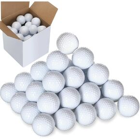 Jerify 50 Pcs Practice Golf Balls Bulk 45g Solid Rubber Golf Training Balls High Bounce Performance for Hit Away Swing Driving Range Indoor Outdoor Training(White)