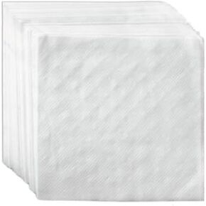 AmerCareRoyal 1-Ply Beverage Napkins - 4.5" x 4.5" - For Restaurants, Bars, and Catering, Bulk Disposable Cocktail Napkins, White, Pack of 4000