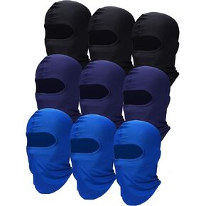 SATINIOR 9 Pcs Ski Mask for Men Full Face Cover UV Sun Protection Cooling Balaclava Neck Gaiter Clothing Scarf Bandana(Cute Colors)