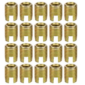 Self Tapping Thread Inserts - Thread Adapter, 20Pcs 302 Carbon Steel Thread Inserts Kit, Vibration Resistant & Easy Install, Brass Self-Tapping for Wide Industrial Applications