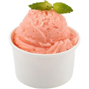 Coppetta 3-Ounce Dessert Cups, 200 Disposable Ice Cream Cups - Lids Sold Separately, Heavy-Duty, White Paper Frozen Yogurt Bowls, For Hot And Cold Foods, Perfect For Gelato Or Mousse - Restaurantware