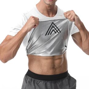 Men’s Sauna Suit Shirt - Heat Trapping Sweat Compression Vest, Shapewear Top