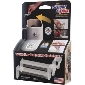 Toilet Tank Brace Stop Disastrous Leaks-1 Pack of 2 Braces, White