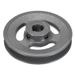 uxcell BK55-7/8 V-Belt Sheave 7/8"Bore 5.25"OD Single Groove Web Sheave Bored-to-Size Sheave, Cast Iron, Belt Section for 3L or B Belt
