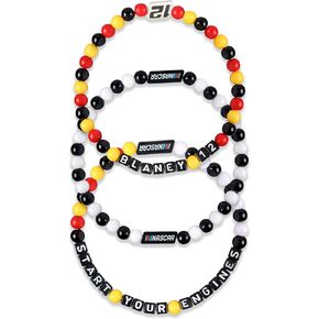 FOCO NASCAR Ryan Blaney Mens 3 Pack Friendship Bracelet