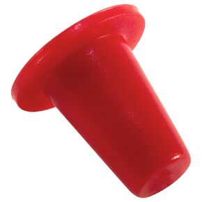 Caplugs 99394261 Plastic Tapered Cap and Plug. T-0X, PE-LD, Cap OD 0.113" Plug ID 0.255", Red (Pack of 200)