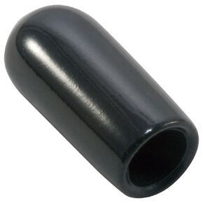 Caplugs 99394050 Plastic Round Cap VC-187-8, Vinyl, Cap ID 0.187" Length 0.500", Black (Pack of 200)