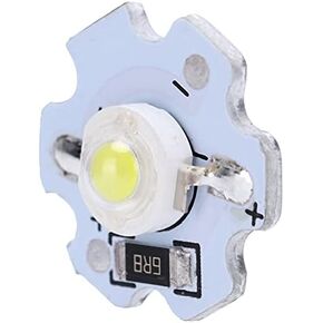 Hyuduo 1W 5V LED Chip Bulb, Light Beads 200lm Brightness High Bead Light Source Chip with Aluminum Plate for Floodlight, Pack of 25(Cold White 10000K)