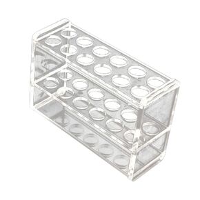 12 Sockets Clear Acrylic Test Tube Rack fit for 10ml, 25ml, 50ml, 100ml Test Tube (12 Hold 10ml)
