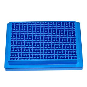 MUHWA 384 Well Aluminum Cooling Block for 384 Well Plates, Lab Rack for 0.1ml Tubes