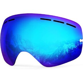 ZIONOR Ski Goggles Lens, XMINI 100% OTG Snow Goggles Detachable Lens for Youth Kids
