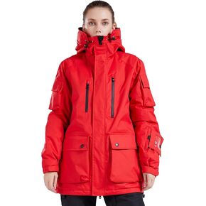 Women Ski Jacket Waterproof Insulated With Hooded Snow Coat for Winter Outdoor Skiing Snowboarding