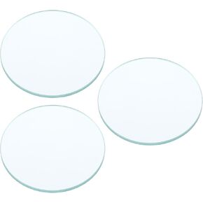YOKIVE 3 Pcs Flat Convex Lens, Clear Glass Optical Lenses | Make Telescope, Great for Photography, Optical Instruments Use (Clear, 300mm Focal Length)