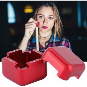 Acouto Aluminum Portable Mini Tip Chalk Holder Billiard Pool Chalks C Er Case 3x3 Hard Carrying Case Stick Magnetic Master Chalk Holder Pool 2x2 Mezz Cover Circle Snook (Red)