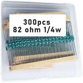 82 1/4W, 82R1/4W, 82 ohm, 82 R 1/4W, 82Ωresistor, 82 ohm resistor, 82 ohm Metal resistor, 82 R Metal Film resistors 1/4w(0.25w) 1% tolerance 0.01 MF Metal Film Fixed Resistor 300 pcs