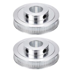 uxcell 2pcs GT-2 Pulley Synchronous Wheel 80 Teeth 16mm Bore, Fit with 6mm Width Belt, Aluminum Alloy Timing Pulley Wheel for 3D Printer, CNC Machine