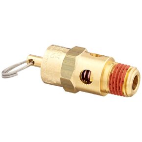 Control Devices ST25-1A100 St251A100 St Series Brass Soft Seat Asme Safety Valve, 100 Psi Set Pressure, 1/4 Male Npt