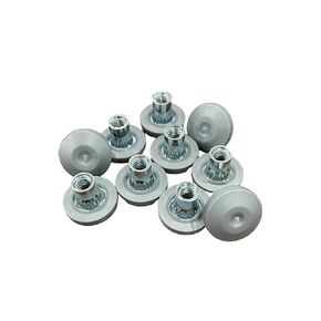 10 Pack Gray Encapsulated T-Nuts, 1/4-20 X 7/16 inches (1/4-20 X 7/16")