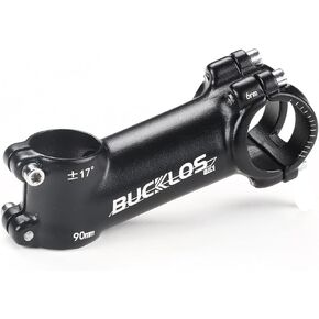BUCKLOS 31.8 mm MTB Mountain Bike Stem - Road Bike 60 70 80 90 100mm Bicycle Adjustable Handlebar Stems 7 17 22 Degree Suitable for E Bike/BMX/Folding Bike
