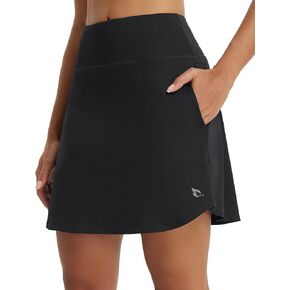 baleaf Women's 18" Tennis Skorts Skirts Knee Length with Liner Shorts High Waisted Golf Pickleball Athletic with Pockets in Kuwait