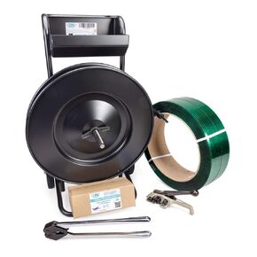 IDL Packaging PRO 1/2" x 5800' Polyester (PET) Strapping Kit, 780 lbs Break Strength – Best-in-Class Tools & Jumbo Coils – Reusable Strapping Kit – Enough Strapping and Seals for 1000 Uses Before