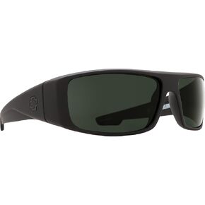 Spy Optic Logan 670939973863 Wrap Sunglasses, 60 mm (Soft Matte Black/Happy Gray/Green)