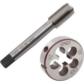 ApplianPar 1/2-28 TPI Tap and Die Set 1/2" x 28 HSS 22LR 223 5.56 9mm UNEF High Speed Steel Right Hand Thread Tap Tool