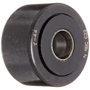 RBC Cam Followers Y44 Track Runner Bearings, Yoke Type without Stud, Unsealed, 1.375" Outside Diameter, 0.3750" Inner Diameter