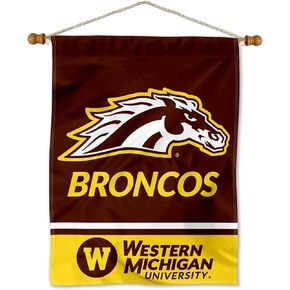 Western Michigan Broncos Banner with Hanging Pole