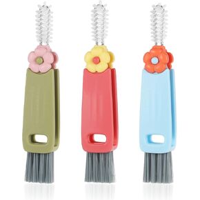 3pcs 3 in 1 Cup Lid Cleaning Brush, 5,04x0,94in Multifunctional Cleaning Brush Cup Lid Clener Brush for Home Kitchen Crevice Clean Bottle Gap Cleaning Tools