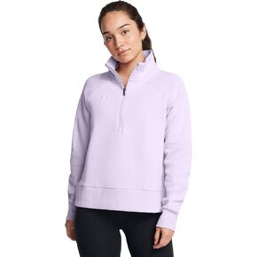 Under Armour Womens Rival Fleece Half Zip, (535) Salt Purple / / Black, X-Large